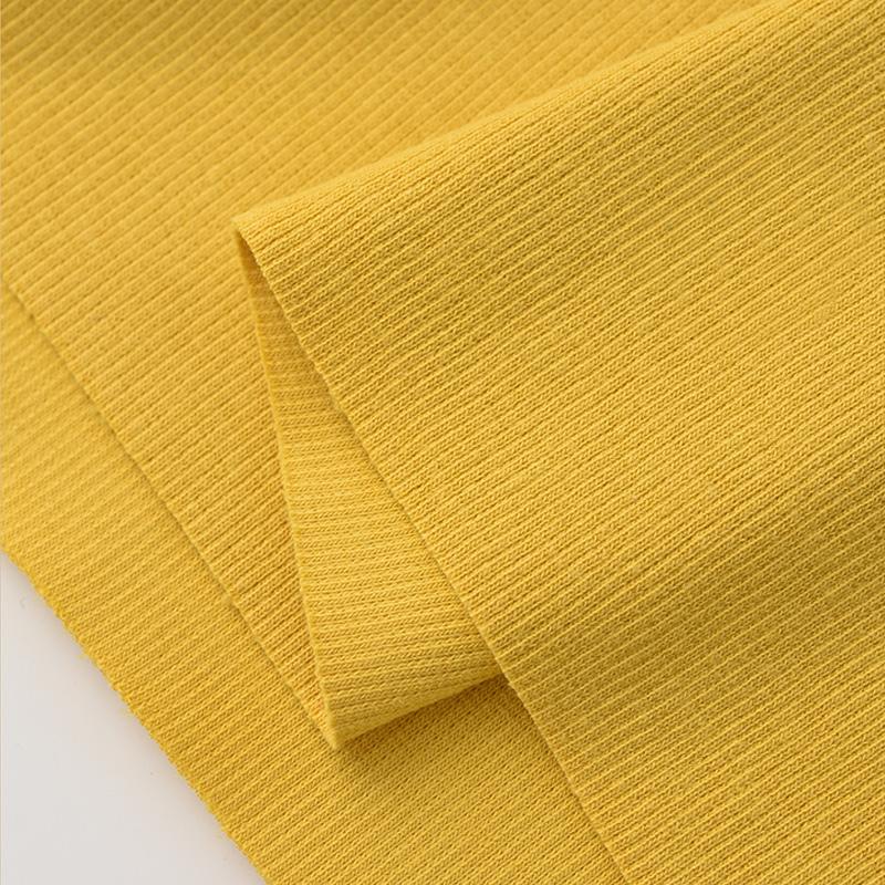 Tecido Canelado Algodão Elastano Tricô Elástico Punho Cós Perna Braços Moletom Parte Inferior Camiseta Tops Acabamento Canelado Jersey Tecido Canelado