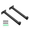 1pair Wall Mounted Bracket  2xShelf Heavy Duty Scaffold Board Floating Bracket Industrial Iron Support Table 20cm/25cm/30cm