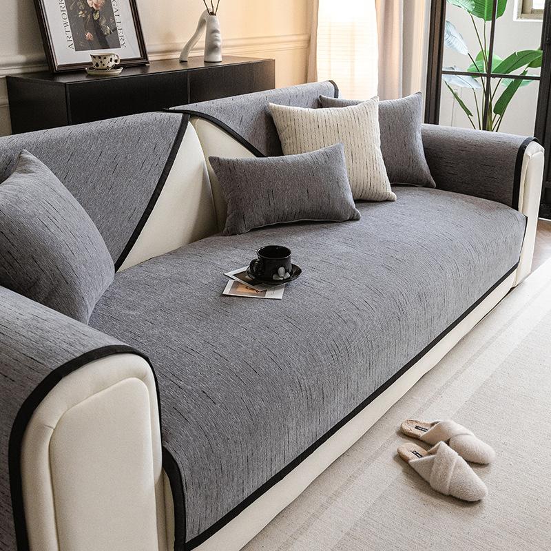 

New Chenille Sofa Mat Breathable Anti Slip Couch Towel Universal All Season Comfortable Seat Cushion 110x240cm 1pcs