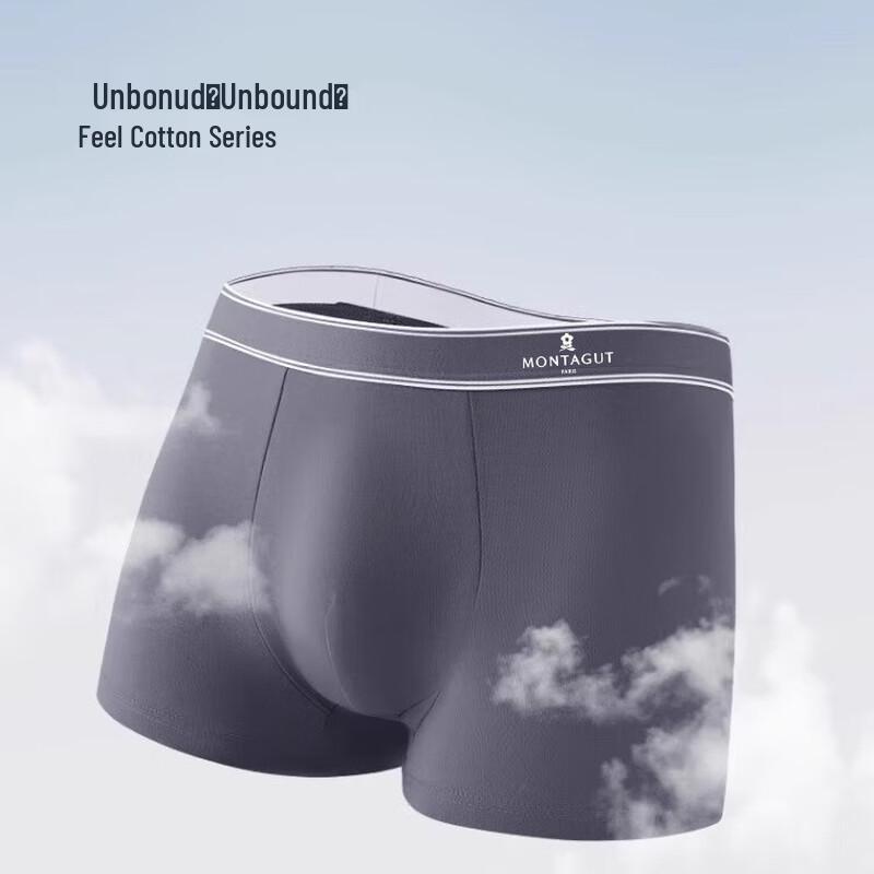 MENGTEJIAO 10A Antibacterial Men's Cotton Graphene Boxer Briefs