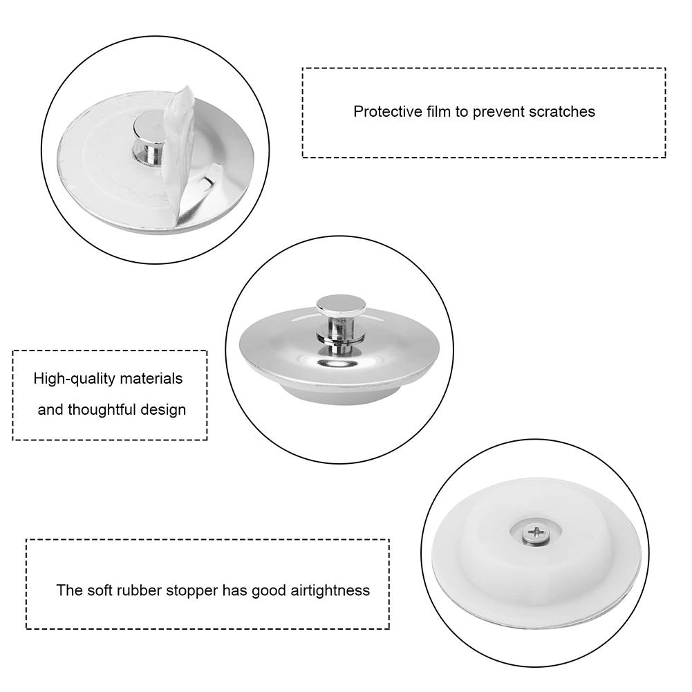 Easy To Move Sink Drain Plug Household Metal And Silicone