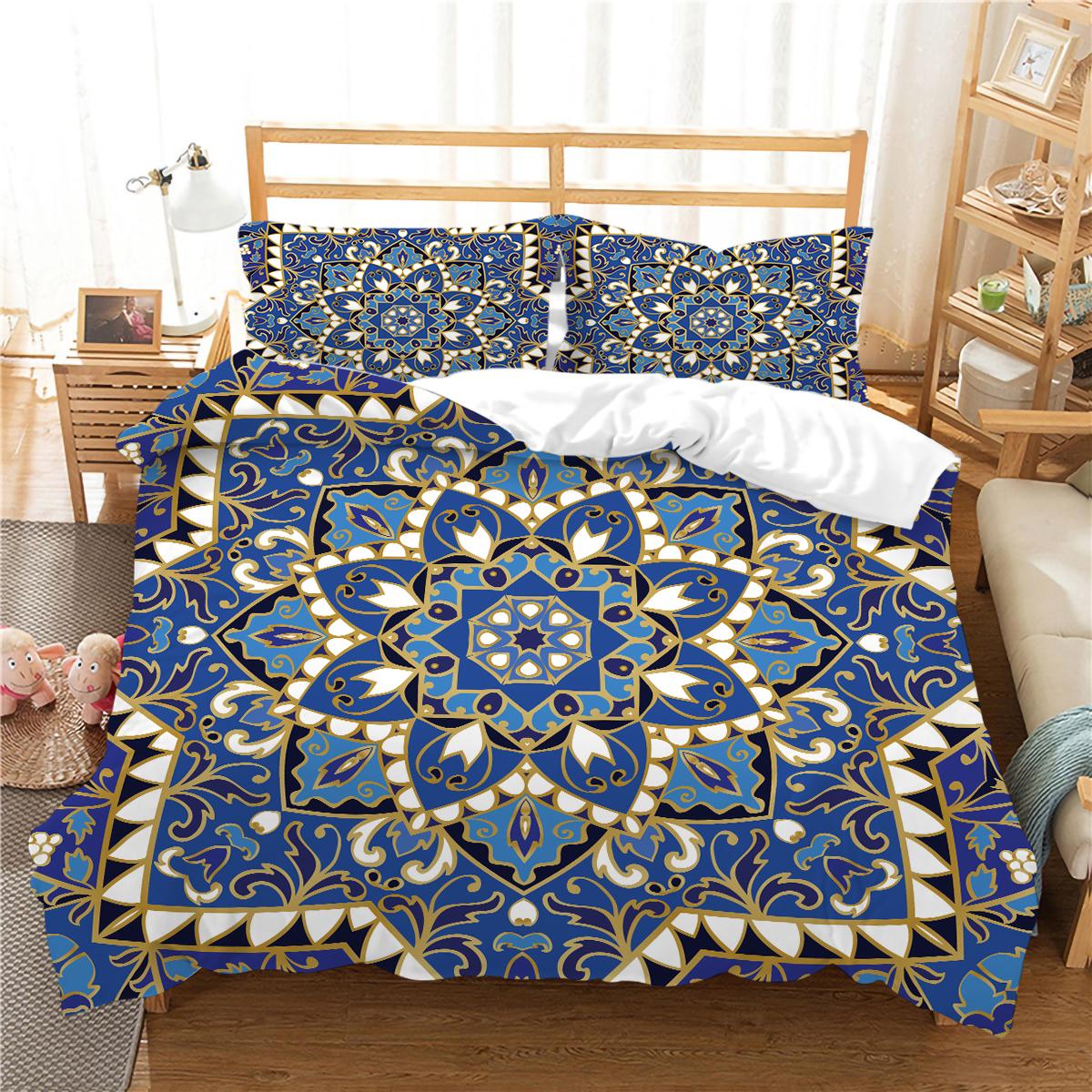 

3D богемный домашний комплект постельного белья, комплект одеял и наволочек, одинарный/двойной, полноразмерный комплект постельного белья для украшения дома Baby 100x135cm