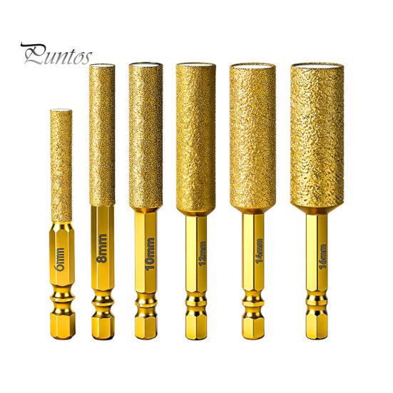 Marble Drill Bit Diamond Tile Set with Cooling Wax Core Drilling Backsplash Tool Granite Glass Concrete Anti-Slip Hex Shank