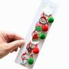 2022 Christmas Holiday Hair Accessories Set: Red Rubber Band, Resin Acrylic Side Clip, Baby Bangs Clip