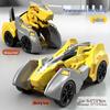 One-Key Transforming Bugatti Pull-Back Car Robot Toy