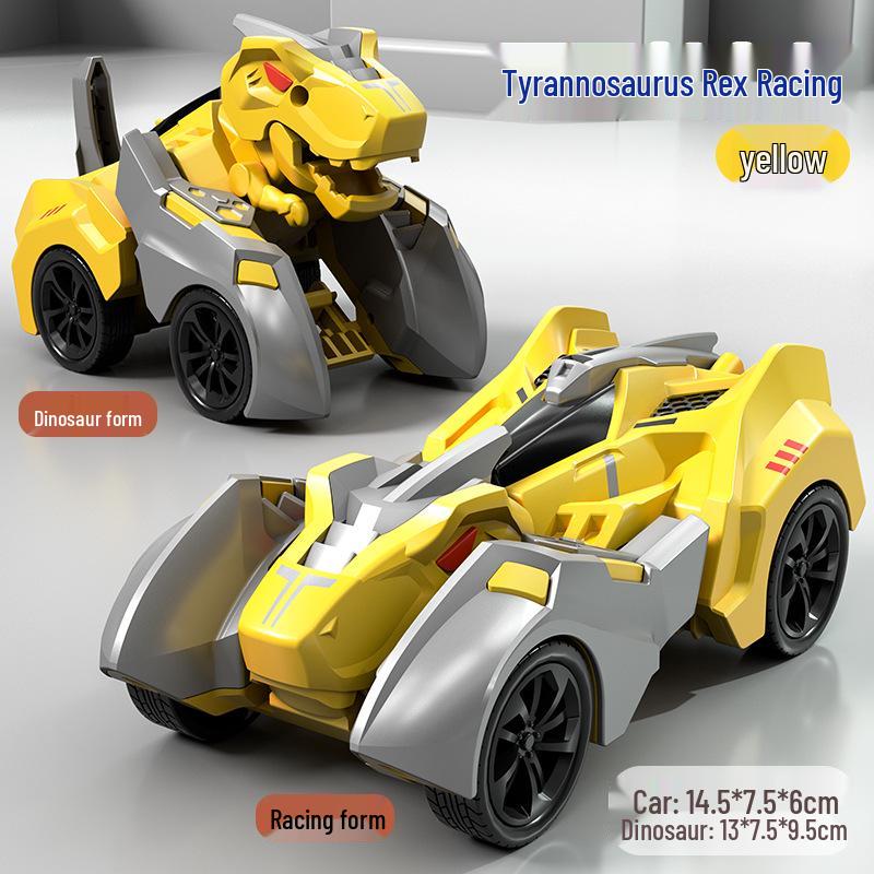 One-Key Transforming Bugatti Pull-Back Car Robot Toy