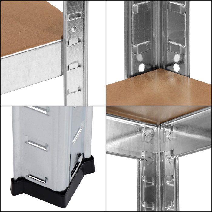 Springos® Étagère en métal pour garage ou cave 110 x 225 x 50 cm, 6 tablettes - max 900kg