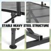 Goat and Sheep Stand 51x23 in Livestock Stand Metal Livestock Milking Shearing Stand 20.5" to 31" Adjustable Height Black