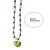 Heart Beaded Necklace Unique Neck Jewelry Heart Pendant Necklace Resin Texture Fashion Necklace for Fashion Ladies