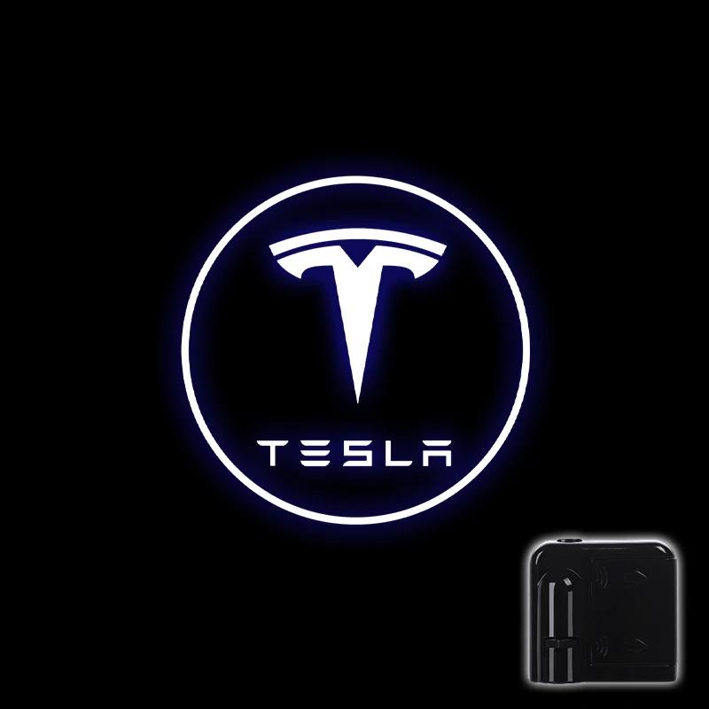 

Car Door Welcome Laser Led Projector Logo Light Wireless Car Accessories For Tesla model 3 model X Y style Roadster MODEL S