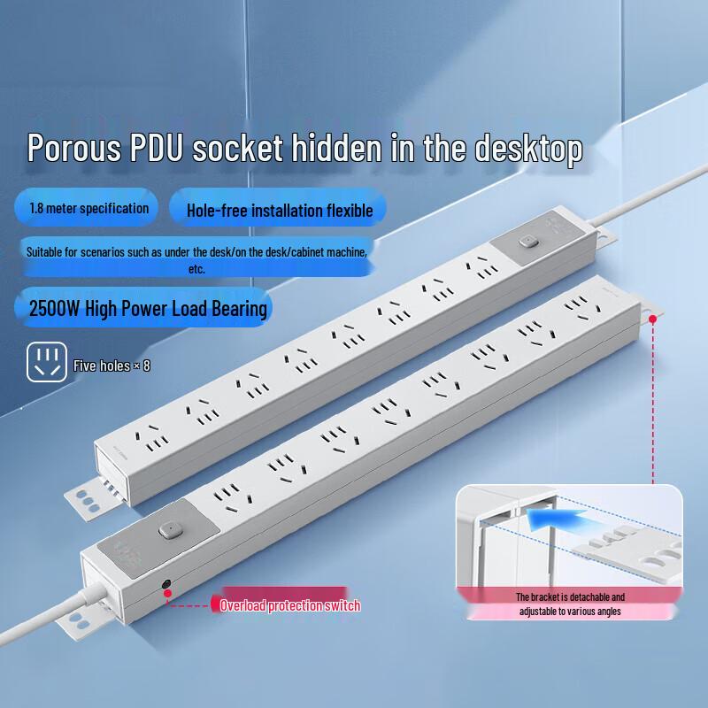 

Zhuyuan GNE-P108E 8-Outlet 12V Desktop PDU Power Strip with Overload Protection CN plug (adapter included)
