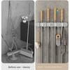 Modern Minimalist Abs Bathroom Wall Mount Mop Holder With Strong Clips And Hooks For Home Organization