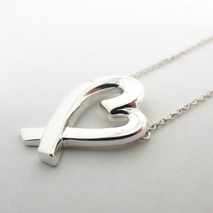 [Used] TIFFANY/Tiffany 925 Loving Heart Pendant/Necklace/j70-3