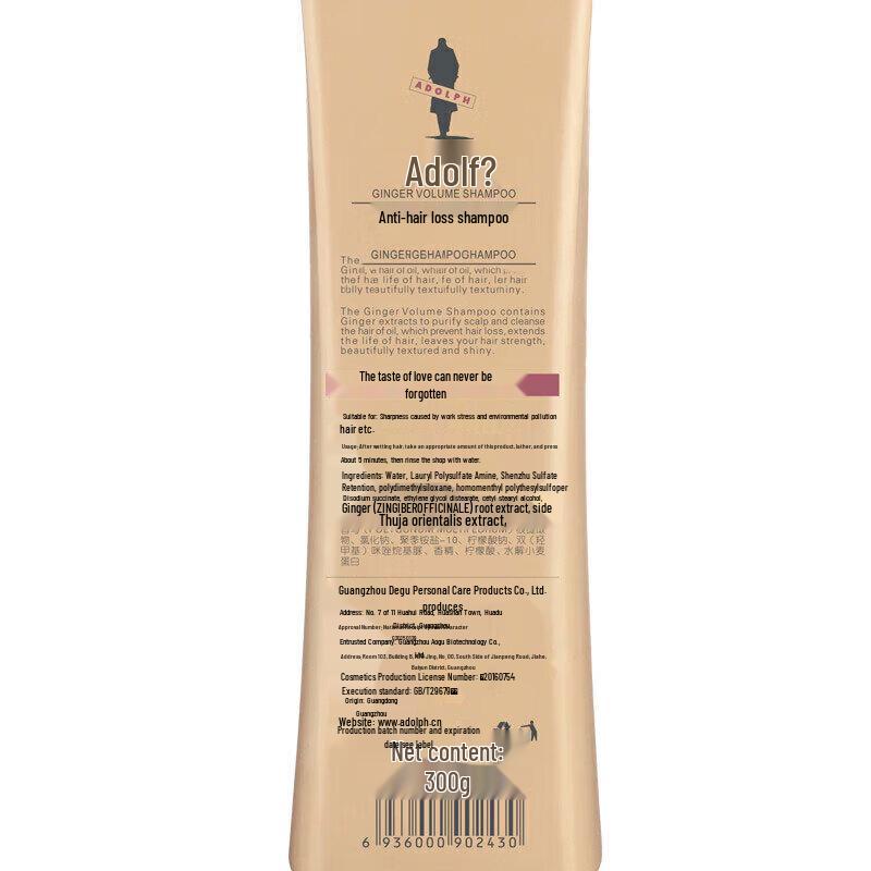 Adolf Ginger Anti-Hair Loss Shampoo