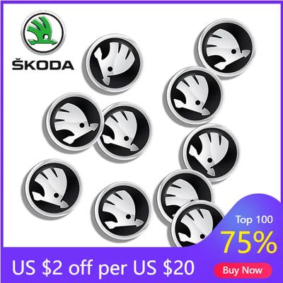 Car Sticker 2025 New 11mm 14mm Remote Car Key Stickers Emblem Logo Accessories For Skoda Fabia Kamiq Rapid Kodiaq Octavia A5 A7
