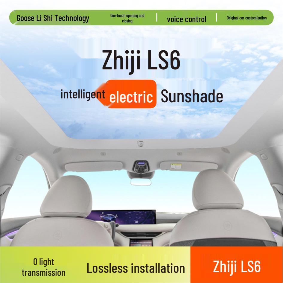 

LS6 Smart Electric Sunroof Foldable Retractable Sunshade - Heat Insulation & Sun Protection IM LS6 with Buttons
