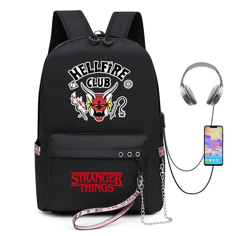 Stranger Things Student Backpack USB Charging Backpack KTB