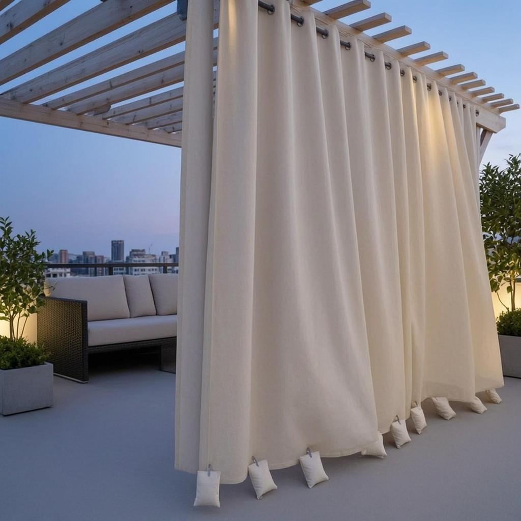 8 Pieces Outdoor Curtain Weight Bags Windproof with Clips WearResistant for