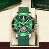 AILANG Luxury Black Red Case Multi-function Sports Tourbillon Watches Waterproof Automatic Mechanical Watch Men Reloj Hombre