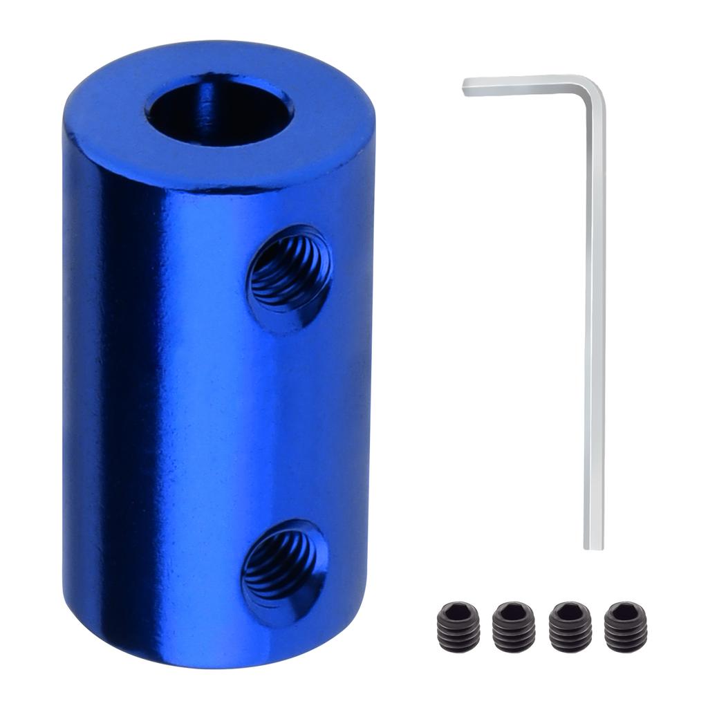 Aluminum Alloy Blue 25mm 1 Inch Rigid Coupling Set for 3D Printer RC Robot Car Model DIY Encoder with Screws Hex Wrench