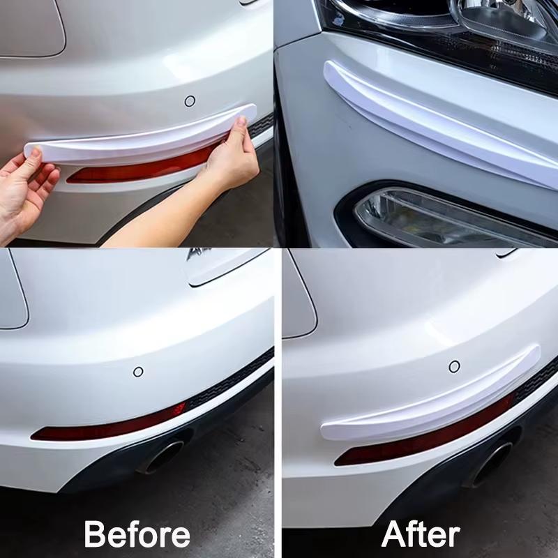 2/4pcs Car Bumper Protector Strip Guard Corner Protection Strips Scratch Protector Crash Blade Anti-collision Auto Accessories