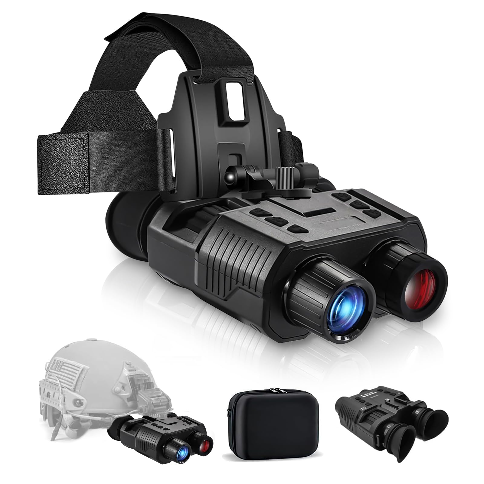 

NV8000 3D Бінокль нічного бачення для ІЧ-окулярів на шоломі HD Портативний полювання Кемпінг Hands Free Тактичний акумуляторний