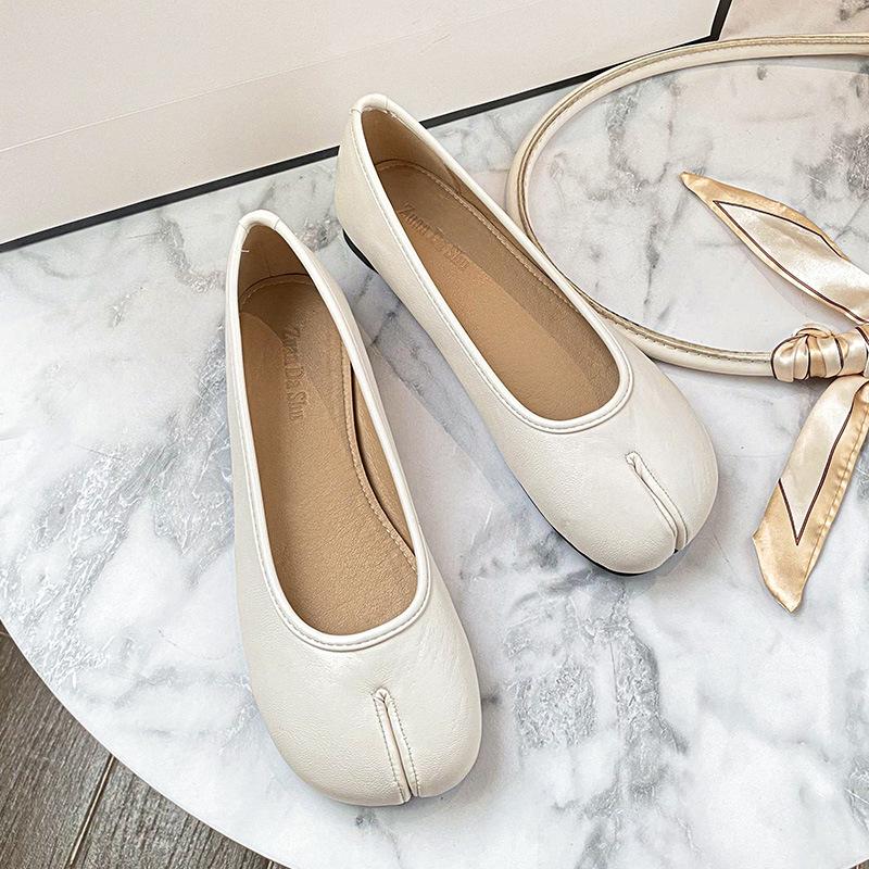 Women's Summer Pigskin Split-Toe Ballet Flats