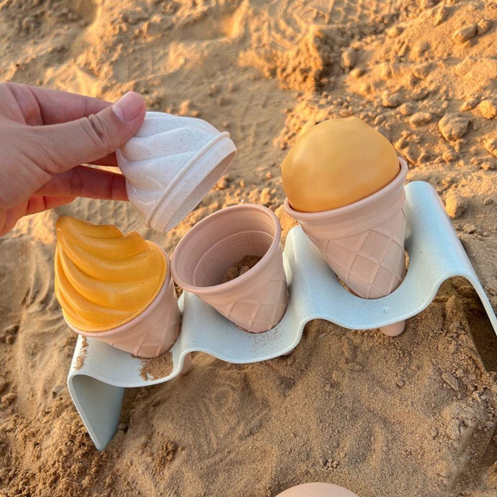 Wheat Straw Ice Cream Model Toy Pretend Play Simulation Ice Cream Outdoor   Home DIY