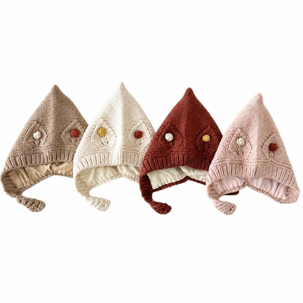 Soft Infant Ear Protection Hat Windproof Toddler Knit Hat Baby Knitted Cap Autumn Winter