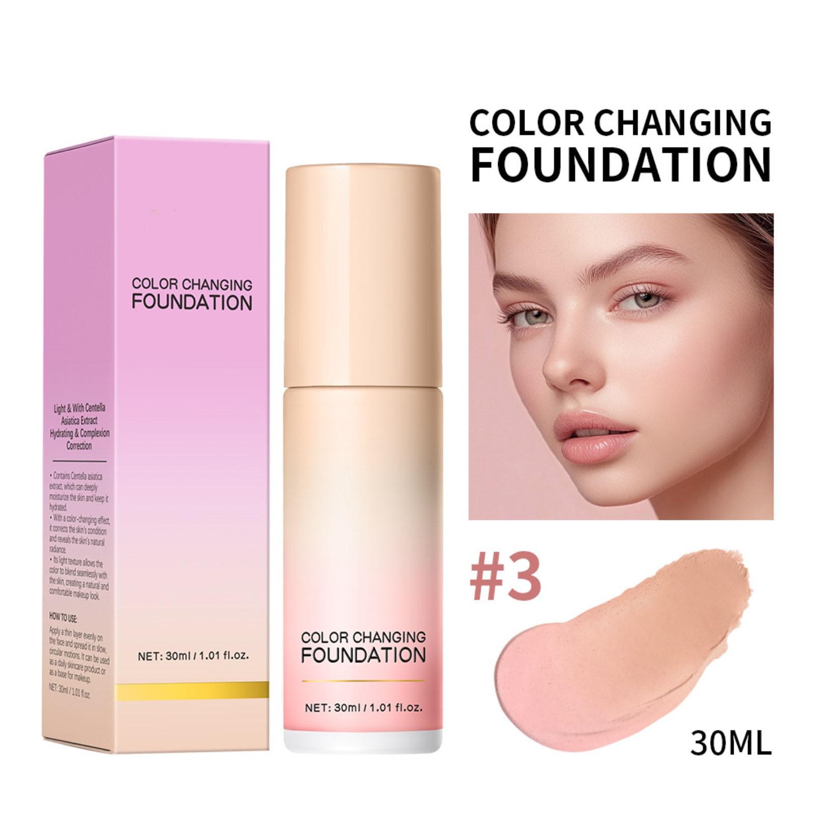 Градиентная жидкая основа Natural Nude Makeup Равномерно осветляет тон кожи Centella Asiatica Foundation Liquid 30 мл One Size розовый