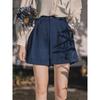 Women's Loose Suit Shorts A-line High-waisted Wide-leg Pants Rolled-up Slacks