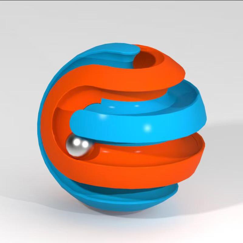 Toys Creative Large Orbit Ball Fidget Spinner Rotating Track Infinite Flip Change Puzzle Novelty Stress Reliever Gifts