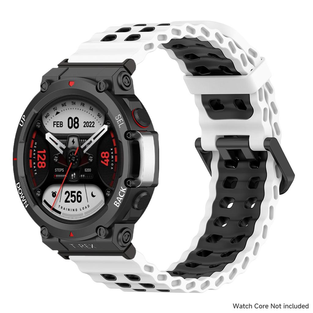 Two-Tone Sports Silicone Strap For Amazfit T-Rex 3/2/ultra Marine Band Correa For Huami Amazfit T-Rex Pro Smartwatch Watchband