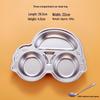 Food-Grade Stainless Steel Divided Cartoon Kids Plate