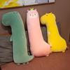 Cute Dinosaur Long Throw Pillow Plush Toy Bed Girls Sleep Pinch Legs Big Doll Removable Pillow
