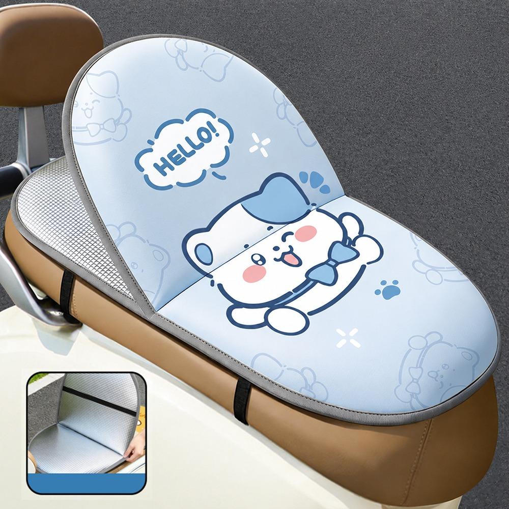 Cartoon Motor Double-layer Seat Cover Water-proof Reflective Insulation Pad Summer Riding 3
