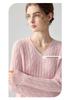 Damen Schlank geschnittener V-Ausschnitt Kaschmirpullover - Herbst/Winter Zopfmuster Langarm Einfarbige Basis Schicht