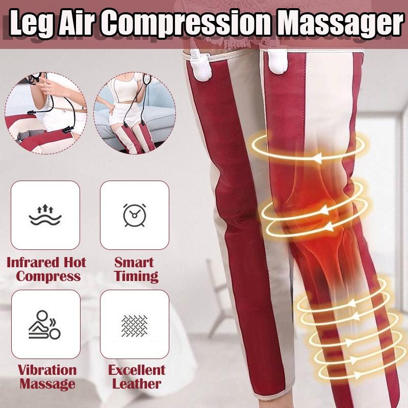80W Electric Circulation Leg Wraps Calf Massage Machine Body Foot Ankles Relieve Pain Electric Air Compression Leg Massager