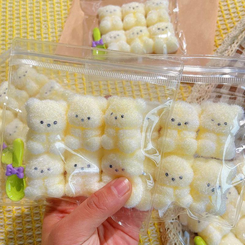 

1 шт. Шесть последовательных моти с маленькими медвежатами Игрушки Милые плюшевые Сенсорные Силиконовые Медленно восстанавливающиеся Игрушка для сжатия и снятия стресса