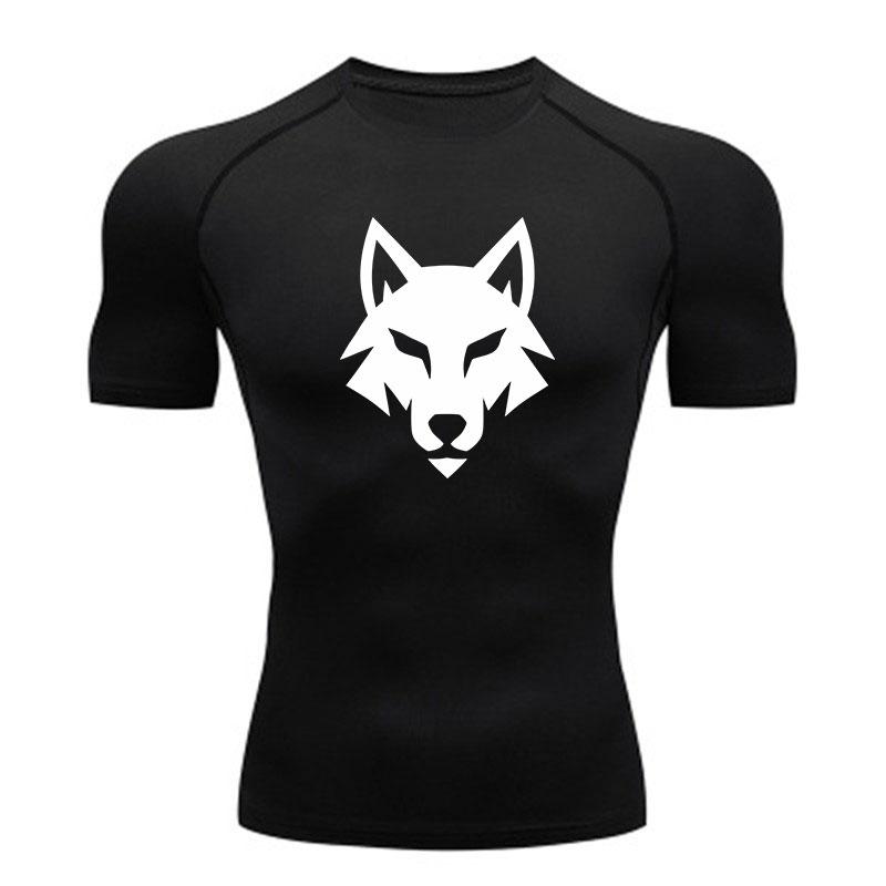 Men's Compression Athletic T-Shirt, Quick Dry Breathable Wol