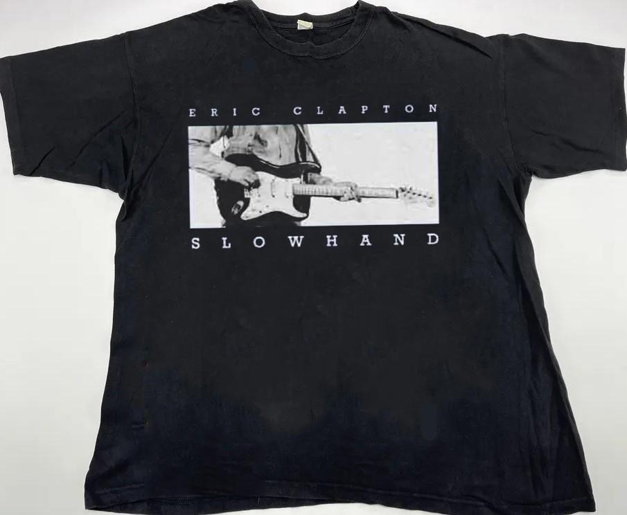 Eric Clapton Slowhand vtg cotton black t-shirt QT7394 XXXXL