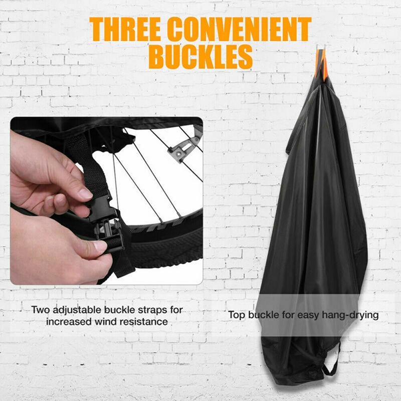 Waterproof Bicycle Covers Dustproof Bike Tent Multipurpose Protective Sleeve XL Size Case Snow Rain UV Protector Black