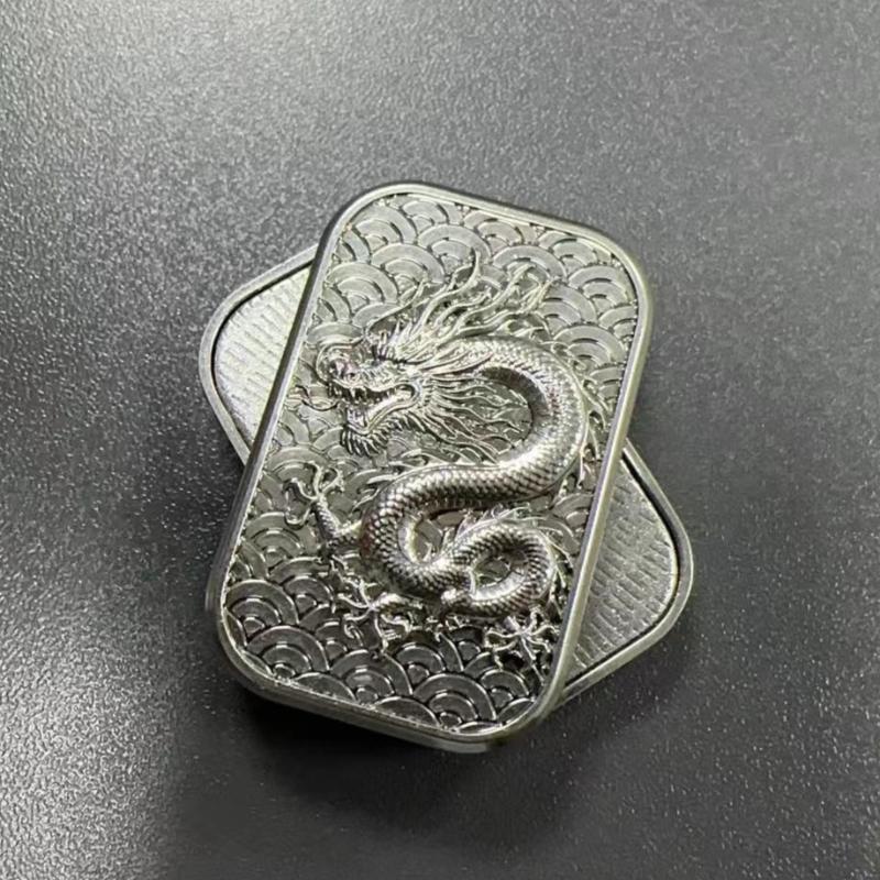 Fidget Mechanical Slider Infinite Position Magnetic Push Card Paragraph Haptic Coin Metal Edc Sensory Anti Stress Relief Toy Men