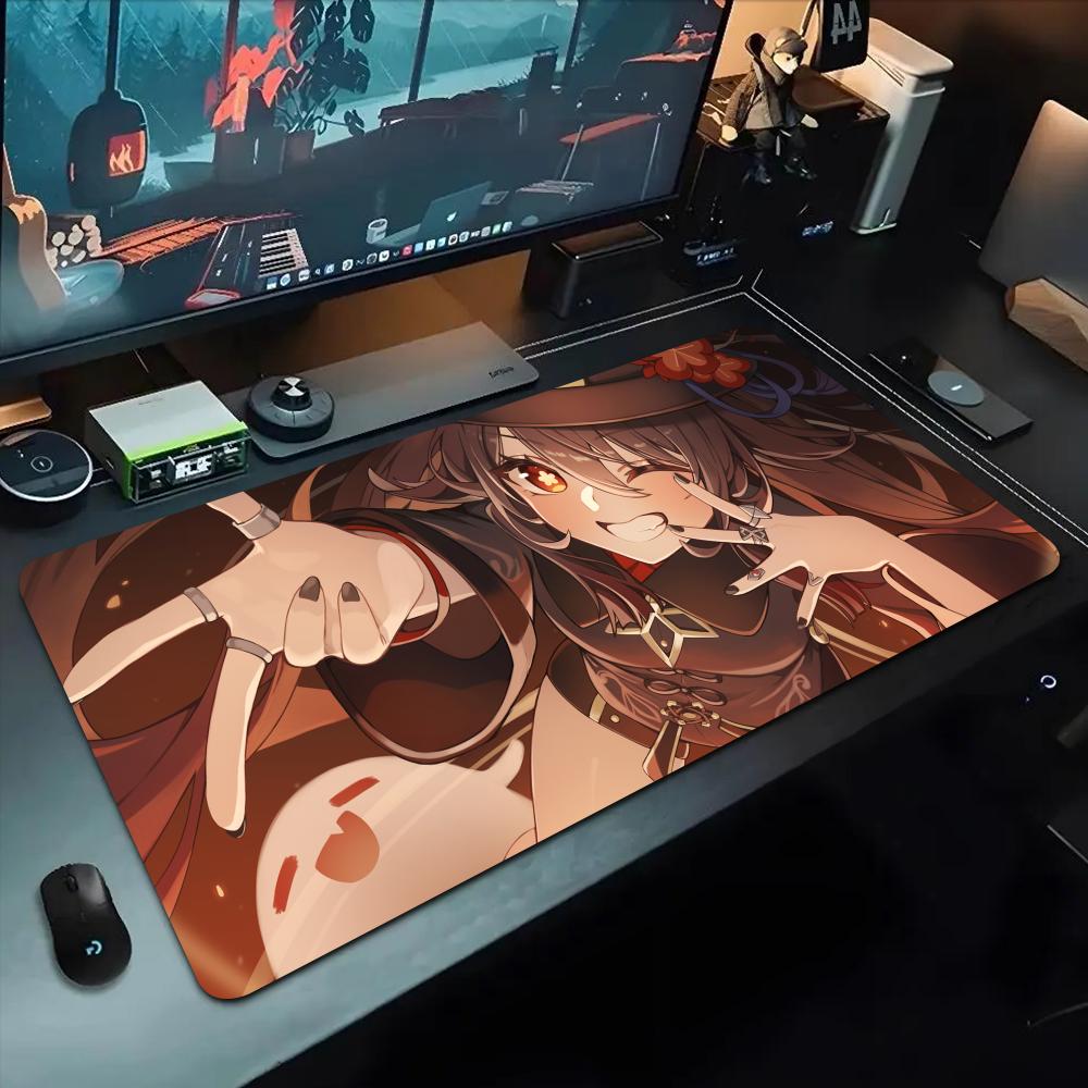 Hu Tao Mouse Pad 500X1000 Mm Large Gaming Mousepad Gamer XL Rubber Otaku Keyboard Pad Laptop Desk Mat