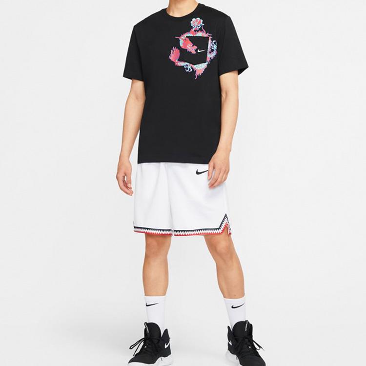 Nike Exploration Dragon Graphic Basketball Pocket Short Sleeve T-Shirt Men Tops Black CV1047-010