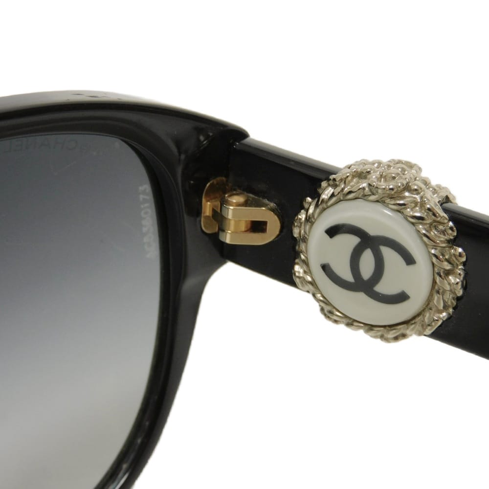 Used 10097 COCO Mark Butterfly Shape Eyewear 5192A c.622/3C 7968 Logo CC Mark Acetate Black Women's from Japan AUTHENTIC