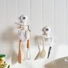 Button-Type No-Trace Adhesive Bathroom Wall Hook, Punch-Free, Strong Hold, 1pc