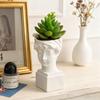 Elegant British Girl Flowerpot Green Potted Plants Container Home Courtyard Garden Sculpture Decoration Ornament Gift