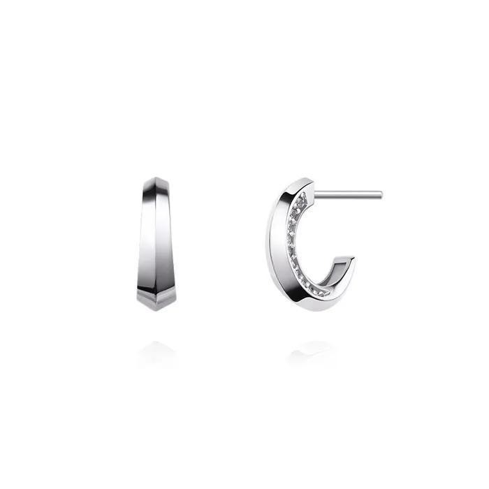 [Stonehenge] 14K White Gold Earrings SA25C17F