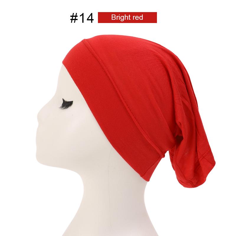 Fashion Muslim Hijab Caps Solid Underscarf Women Veil Modal Cotton Hijab Muslim Scarf Turbans Head  Women's Hijabs Hat Islamic